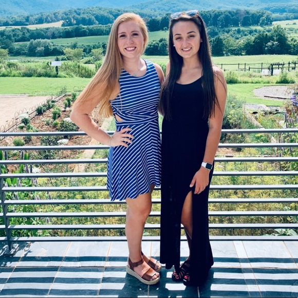 Striped dress with open sides - Picture 2 of 4